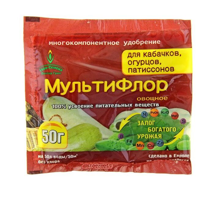 Мультифлор овощ.д/огурцов,кабачков 50г - Dolina-Sad.Ru